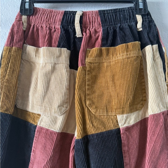 Urban Outfitters Corduroy Patchwork Pullon Pants Drawstring Elastic Waist Size S - Picture 3 of 11